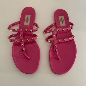 Valentino Garavani Pink Studded Sandals